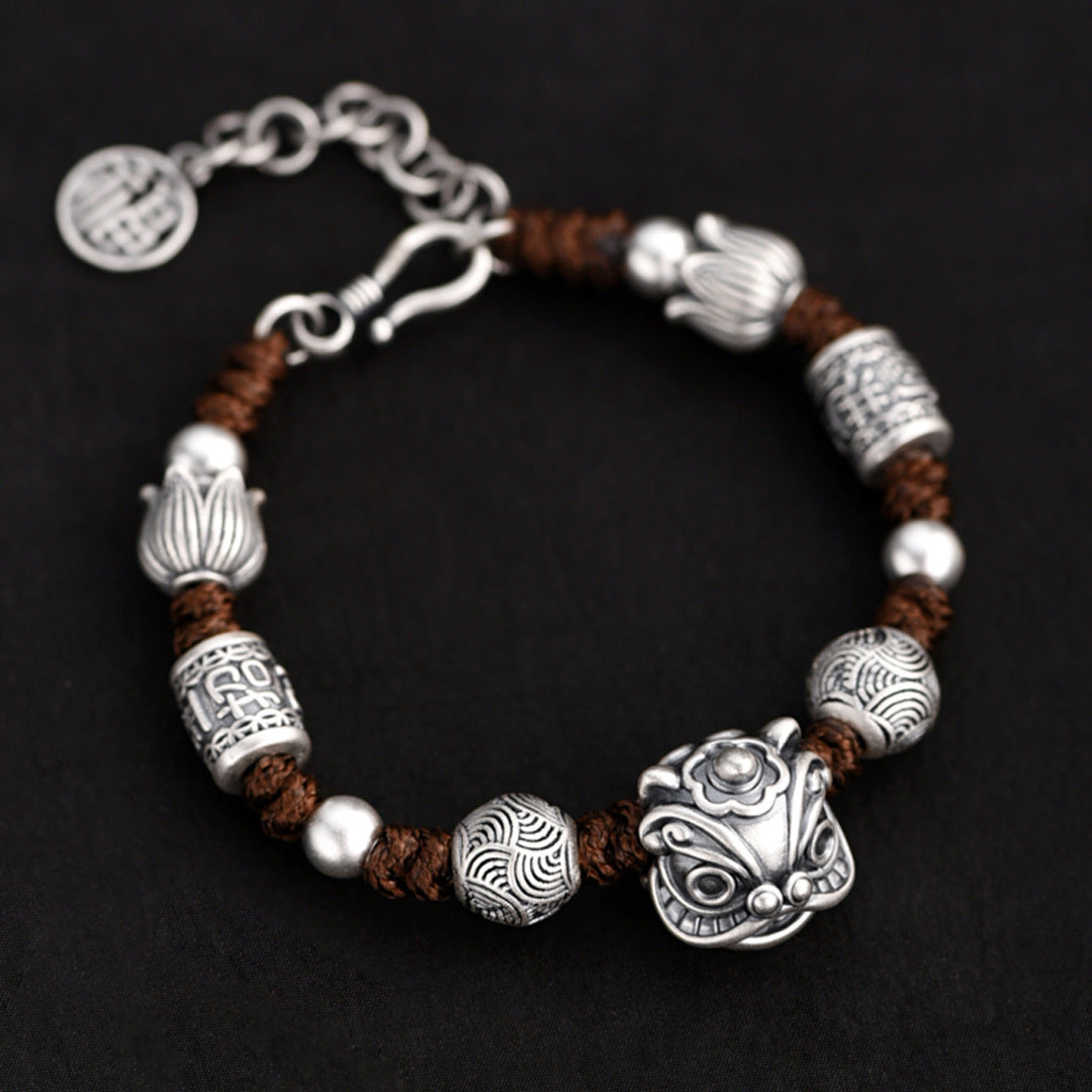 Guardian Lion Bead Bracelet for Good Fortune | Zen Ara Grove