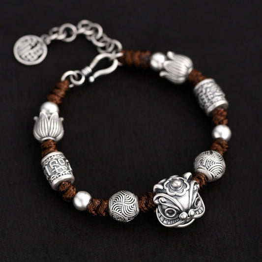 Guardian Lion Bead Bracelet for Good Fortune | Zen Ara Grove