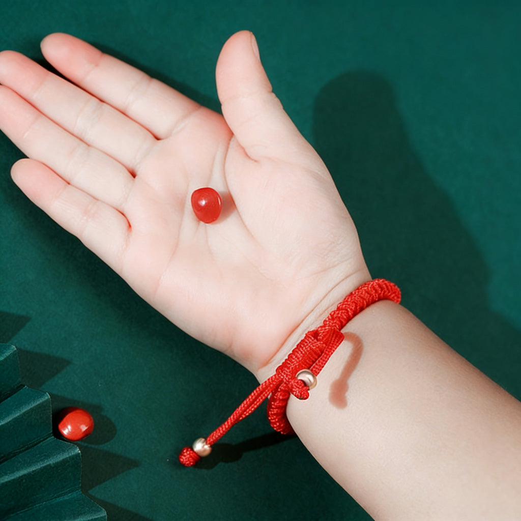 Adjustable 999 Silver Red Rope Pixiu for Children – Blessing & Protection | Zen Ara Grove