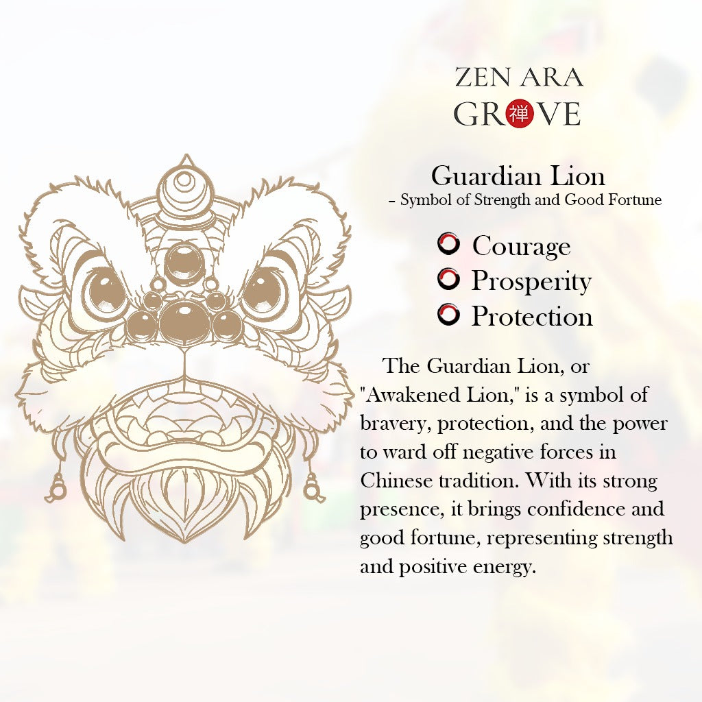 Guardian Lion Bead Bracelet for Good Fortune | Zen Ara Grove