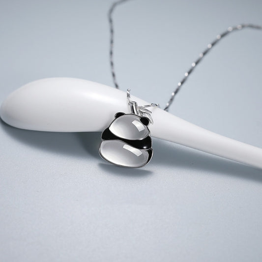 LunaPanda Translucent Silver Pendant | Zen Ara Grove