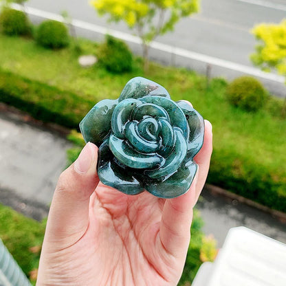 Natural Crystal Rose Ornament – Elegance in Motion, Beauty You Can Hold | Zen Ara Grove