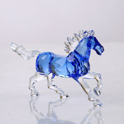 Galloping Crystal Glass Horse Figurine – A Symbol of Freedom and Power | Zen Ara Grove