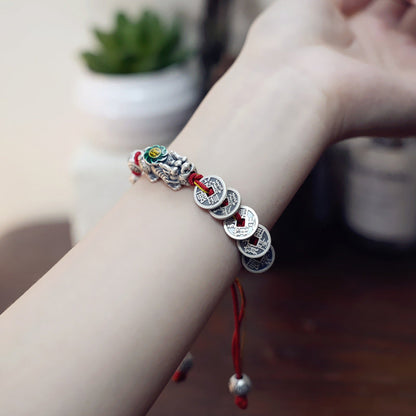 Imperial Pi Xiu Bracelet - Five-Emperor Coin Wealth Guardian