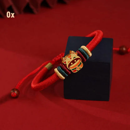 S925 Sterling Silver Chinese Zodiac Red String Bracelet – Handwoven Adjustable Lucky Charm | Zen Ara Grove