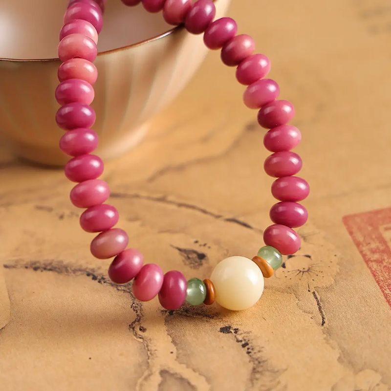 $9.99 LIMITED TIME OFFER Lotus Pod & Pink Bodhi Bead Handmade Wristband | Zen Ara Grove