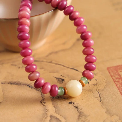 $9.99 LIMITED TIME OFFER Lotus Pod & Pink Bodhi Bead Handmade Wristband | Zen Ara Grove