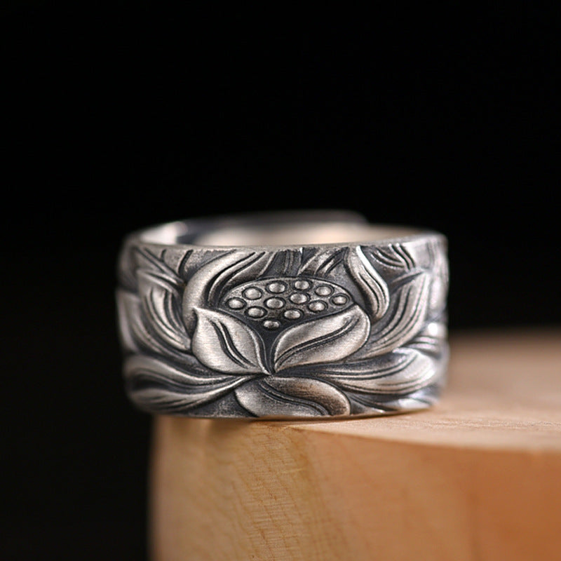 Zen Lotus Adjustable Ring – Calm & Balance | Zen Ara Grove