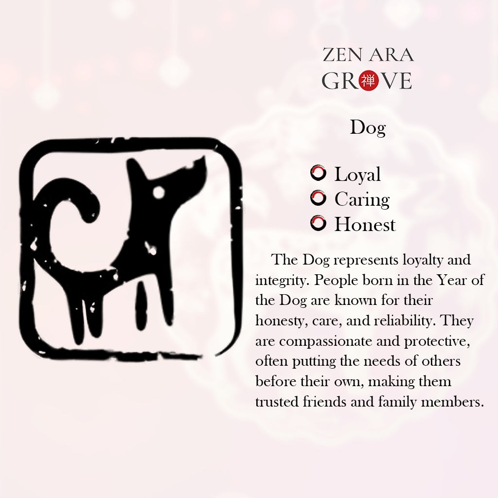 Juniper Wood Zodiac Dog Sculpture – Symbol of Loyalty and Prosperity | Zen Ara Grove