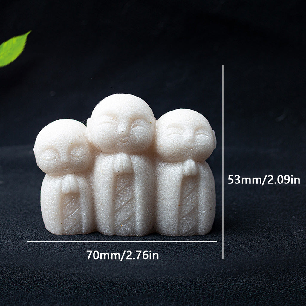 Quartz Buddha Figurine Set · Symbols of Guidance, Protection & Compassion | Zen Ara Grove