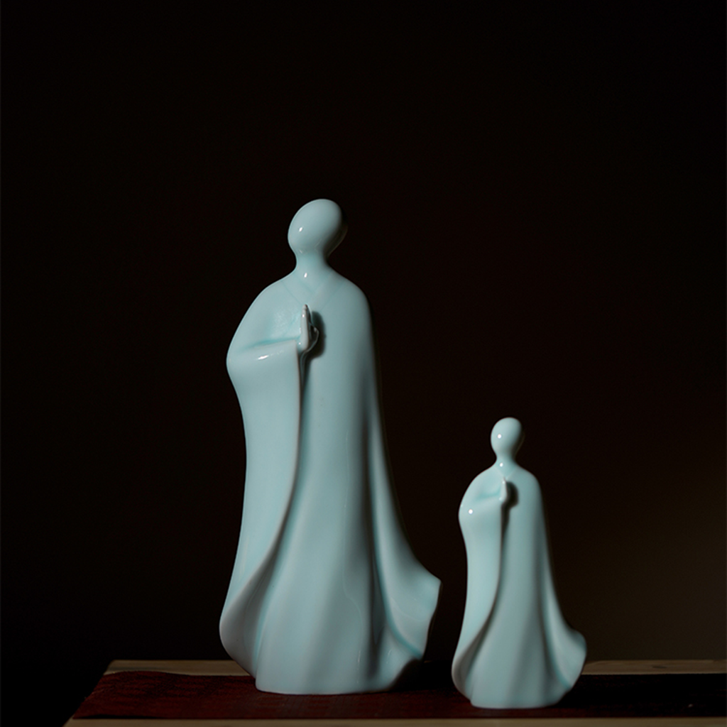 Handcrafted Ceramic Faceless Buddha Mudra Figurines – Embodying Zen Wisdom & Peace | Zen Ara Grove