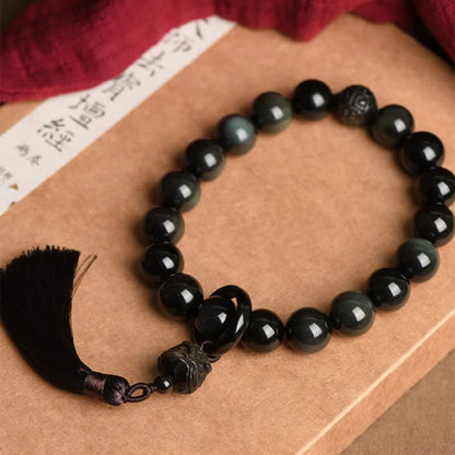 Black Obsidian Talisman – Choose the Lion Protector or Pixiu Attractor | Zen Ara Grove