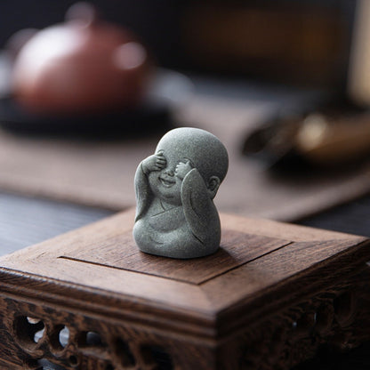 Limited-Time Offer — The Four Little Zen Monks 4-Piece Set | Save 60% | Zen Ara Grove