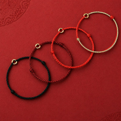 Adjustable Hand-Braided Circle Bracelet or Anklet — Balance & Connection