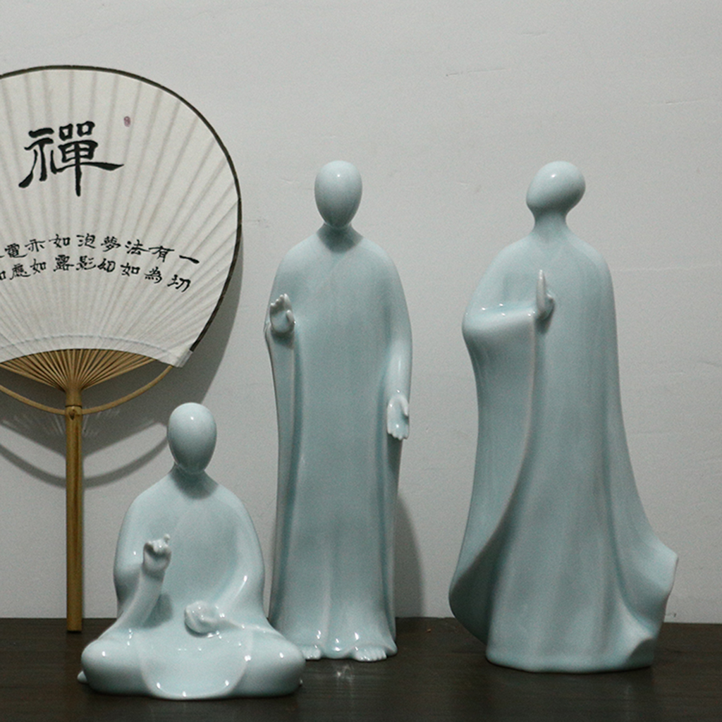 Handcrafted Ceramic Faceless Buddha Mudra Figurines – Embodying Zen Wisdom & Peace | Zen Ara Grove