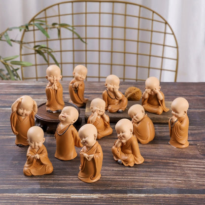 Cute Zen Monk Figurines| Zen Ara Grove