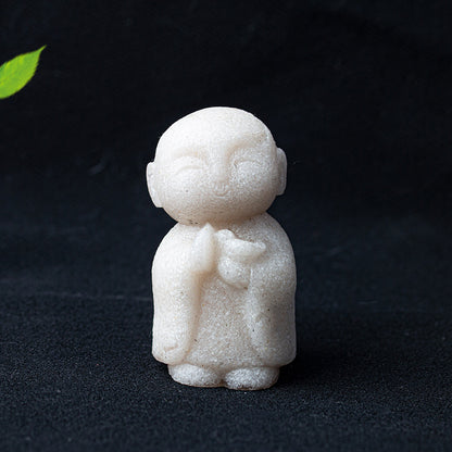 Quartz Buddha Figurine Set · Symbols of Guidance, Protection & Compassion | Zen Ara Grove