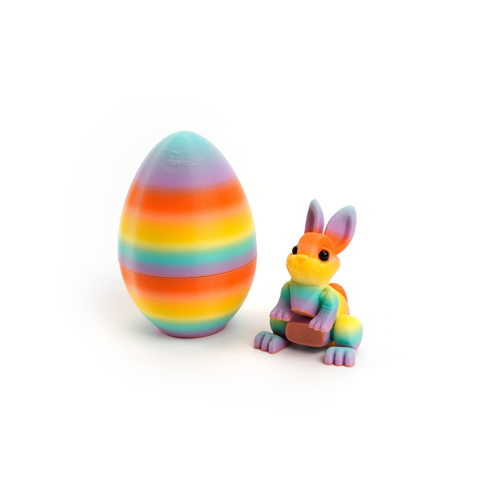 3D Printed Easter Bunny Egg Figurine – Symbol of Hope & Renewal | Zen Ara Grove