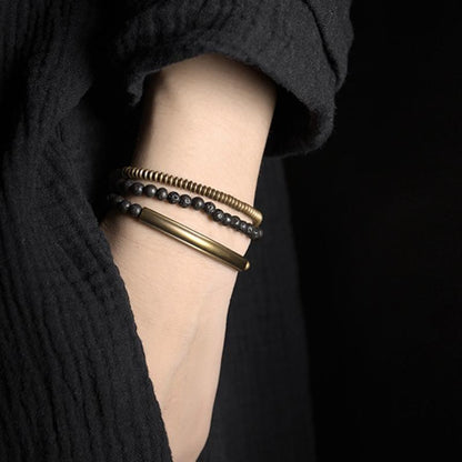 Volcanic Rock Multi-Strand Wrap Bracelet | Zen Ara Grove