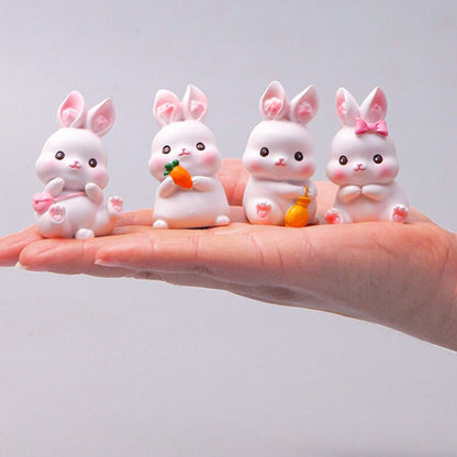 Easter Kawaii Bunny Figurine Set – Symbol of Hope & Renewal | Zen Ara Grove
