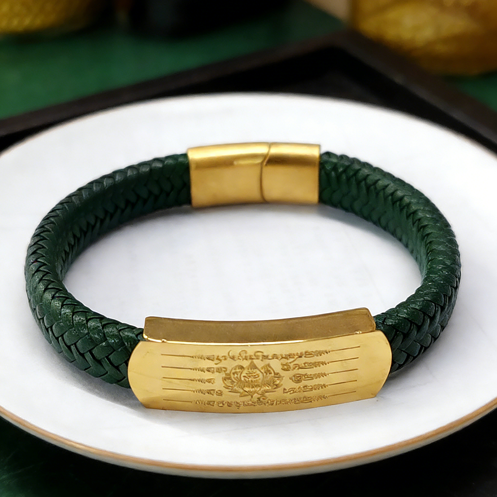 Orange Taisui Talisman Titanium Bracelet – Symbol of Protection and Courage | Zen Ara Grove