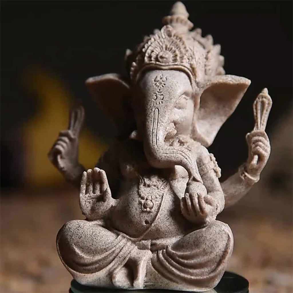 Sandstone Ganesha Statue – Symbol of Wisdom and Good Fortune | Zen Ara Grove