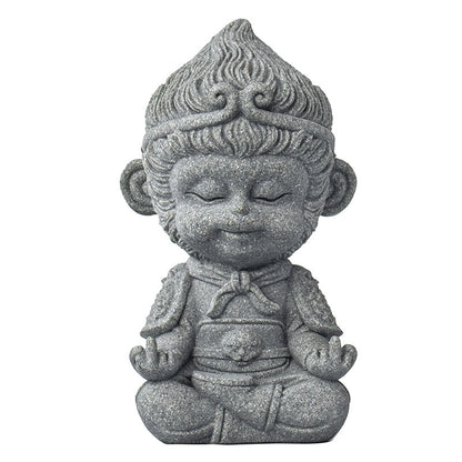 Monkey King Cute Stone Figurine | Zen Ara Grove