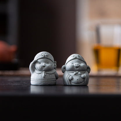 Blue Sandstone Monkey King Guardian Figurine – Journey Spirit Edition | Zen Ara Grove