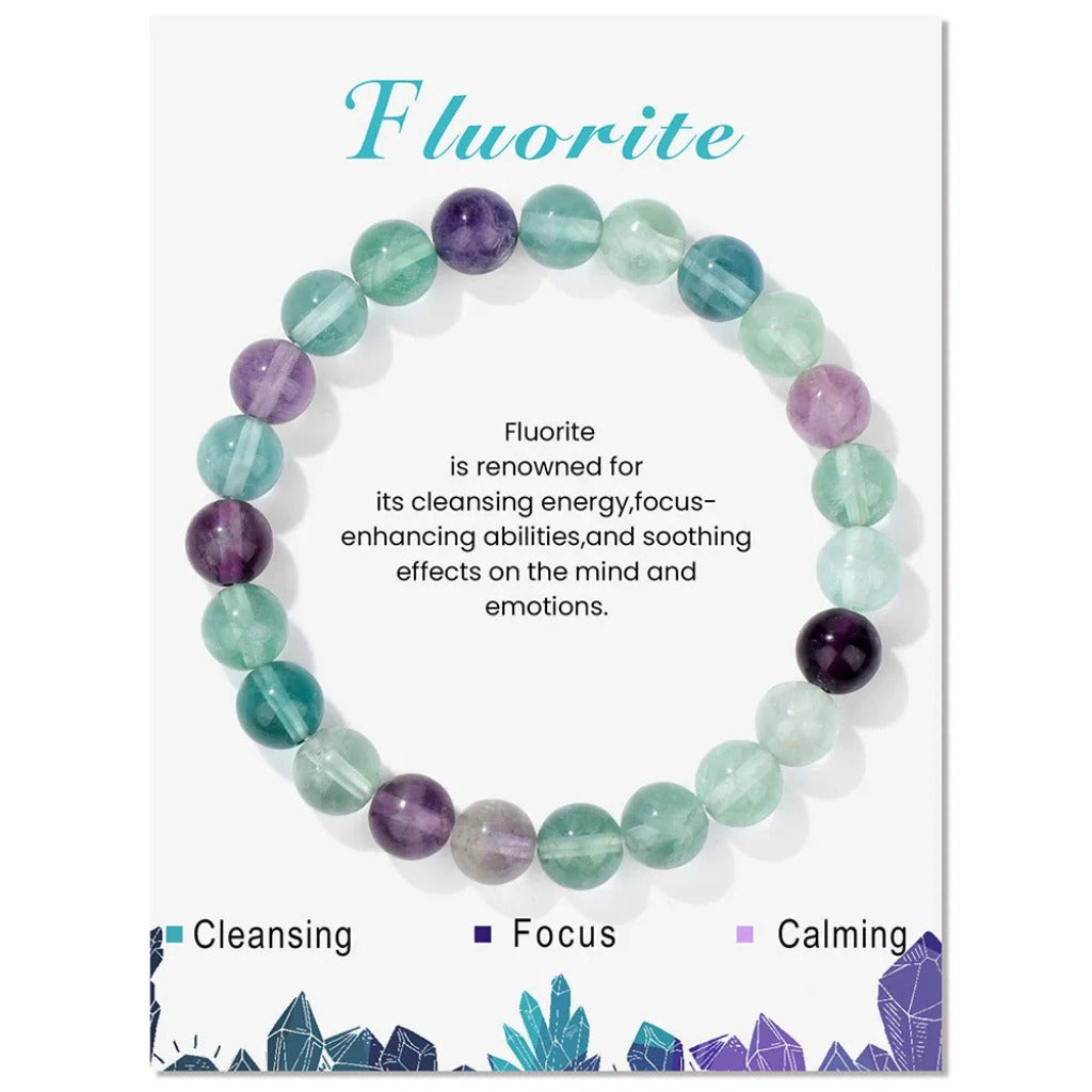 Crystal Beaded Bracelet with Elastic Cord – Handmade Design | Zen Ara Grove
