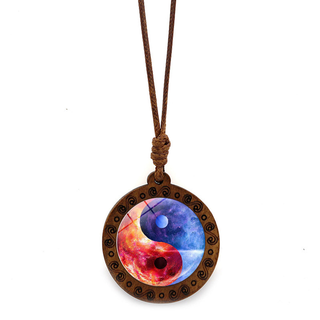 Limited Time Offer · Yin-Yang Galaxy Wood Necklace – Balance & Harmony | Zen Ara Grove