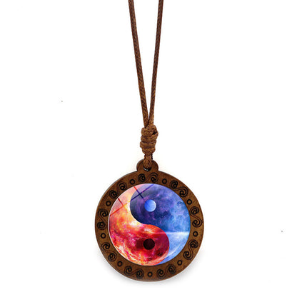 Limited Time Offer · Yin-Yang Galaxy Wood Necklace – Balance & Harmony | Zen Ara Grove