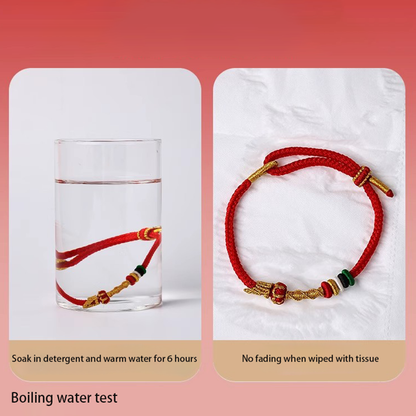 Handwoven Red Cord Bracelet – Symbol of Luck and Protection | Zen Ara Grove