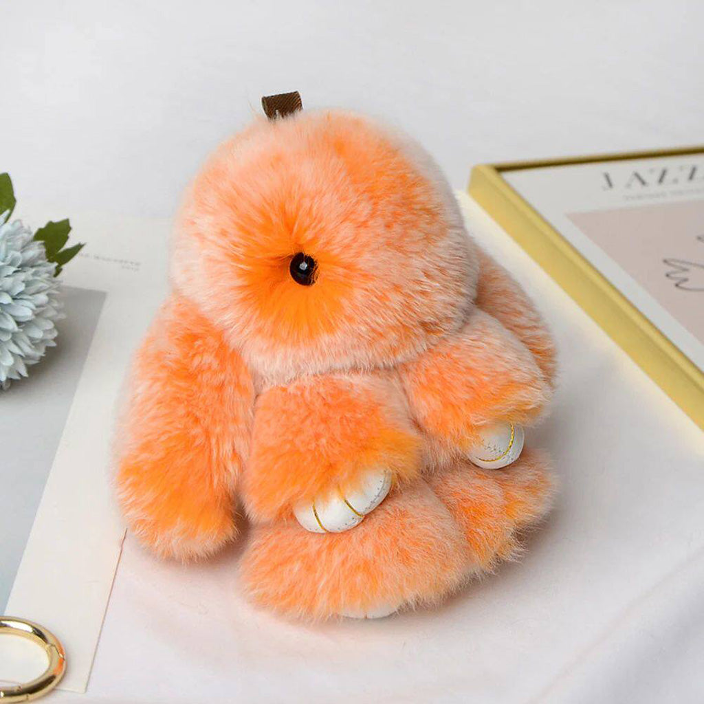 Fluffy Bunny Keychain – Symbol of Warm Blessing | Zen Ara Grove