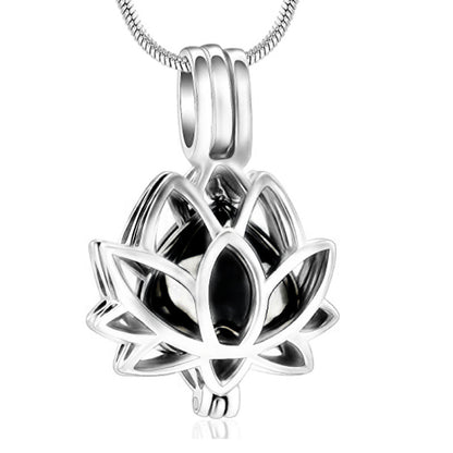 Hollow Lotus Pet Ash Pendant | Zen Ara Grove