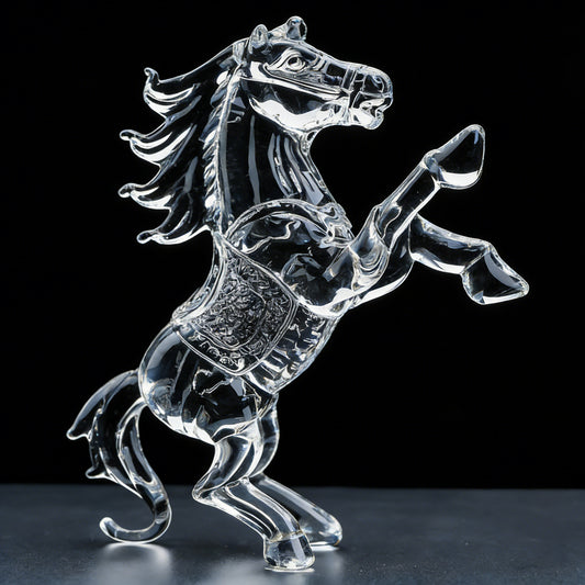 Crystal Glass Zodiac Horse Figurine – A Symbol of Strength and Grace | Zen Ara Grove