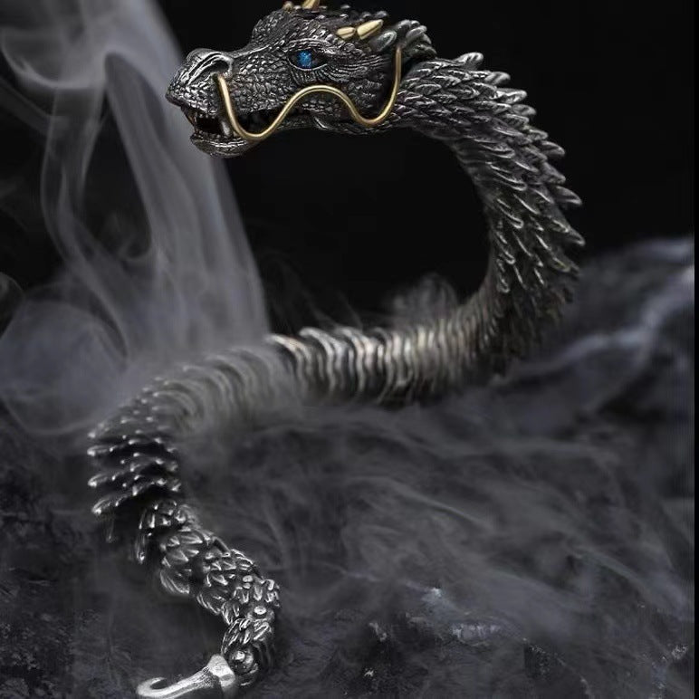 $9.99 LIMITED TIME OFFER Handmade Dragon Head Bracelet with Bold Vintage Style | Zen Ara Grove