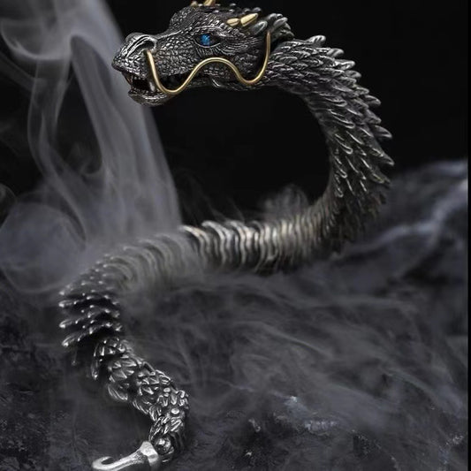 Handmade Dragon Head Bracelet with Bold Vintage Style | Zen Ara Grove