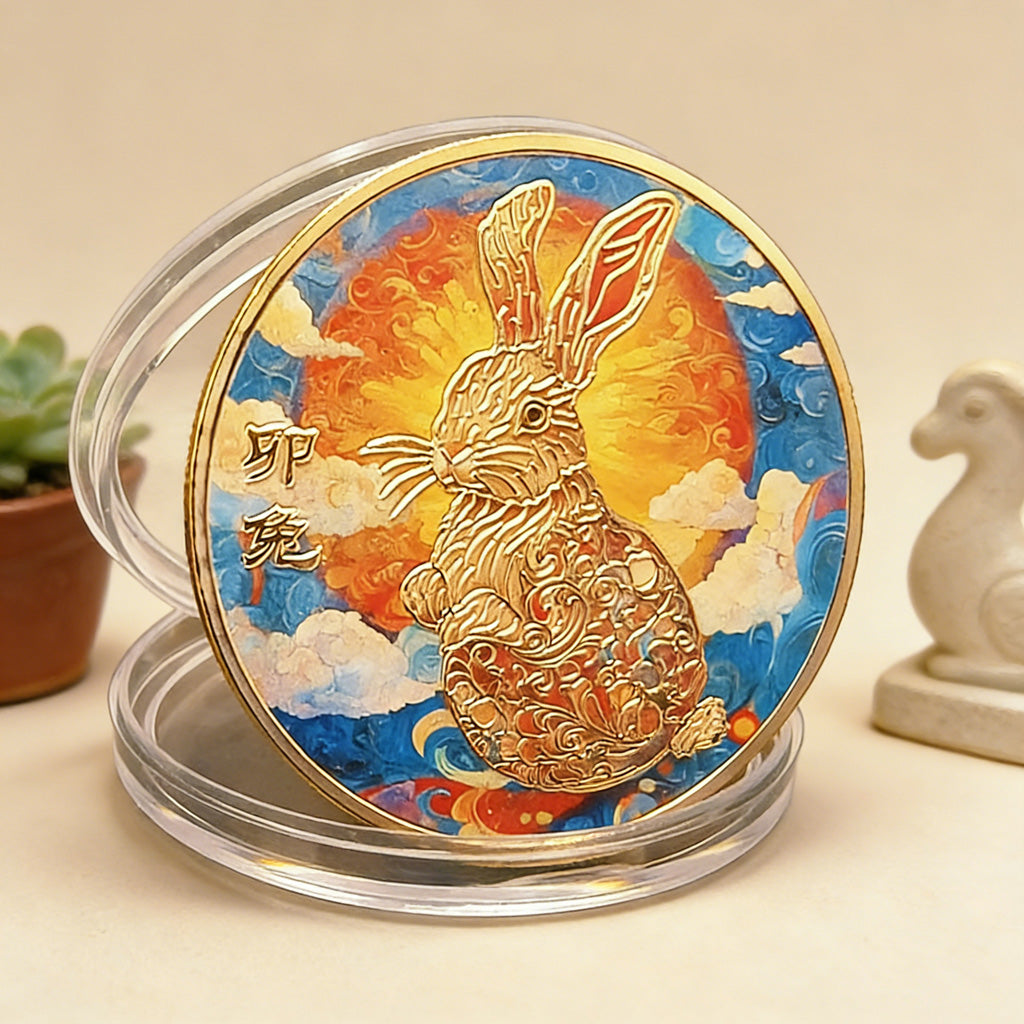 Colorful 12 Zodiac Challenge Coin Collection – Fortune & Harmony | Zen Ara Grove