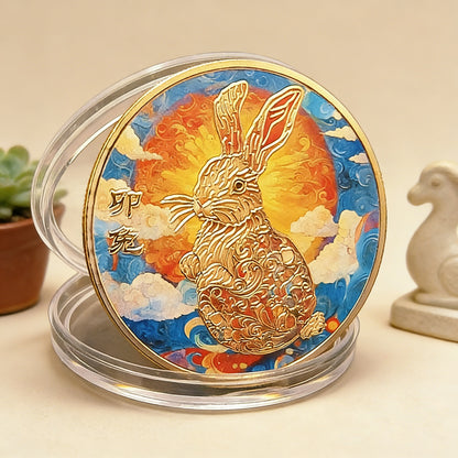 Colorful 12 Zodiac Challenge Coin Collection – Fortune & Harmony | Zen Ara Grove