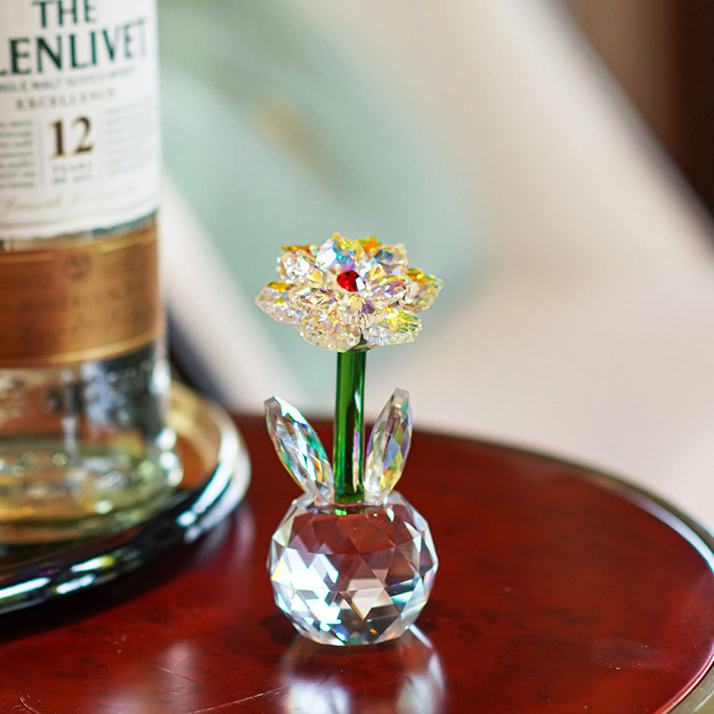 Crystal Glass Sunflower – Blooming with Rainbow Light and Endless Warmth | Zen Ara Grove