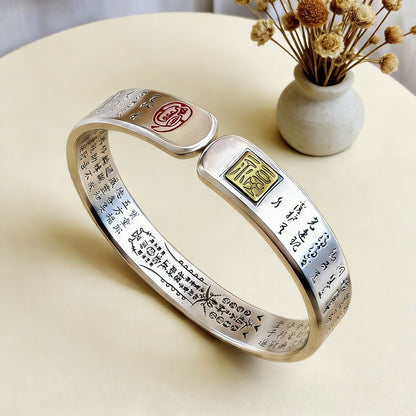 Chinese Taoist Titanium Steel Protection Bangle