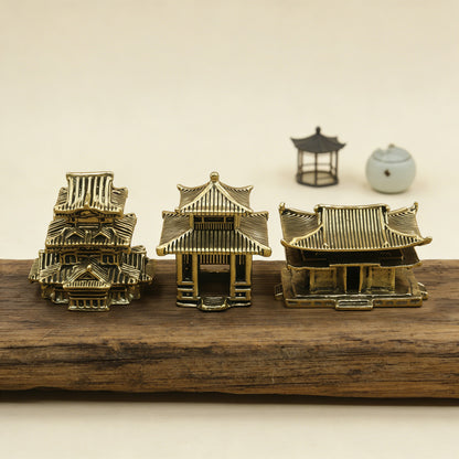 Limited Time Offer · Handcrafted Brass Miniature Pavilion Set – Symbol of Serenity and Wisdom | Zen Ara Grove
