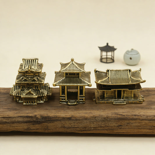 Limited Time Offer · Handcrafted Brass Miniature Pavilion Set – Symbol of Serenity and Wisdom | Zen Ara Grove
