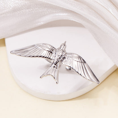 Adjustable Stainless Steel Peace Dove Ring – Symbol of Hope and Harmony | Zen Ara Grove