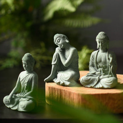 Qing Sandstone Buddha Statue for Zen Space | Zen Ara Grove