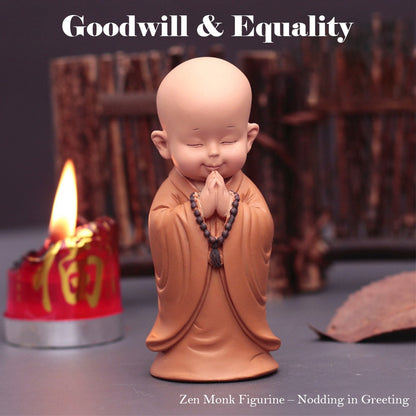 Cute Zen Monk Figurines| Zen Ara Grove