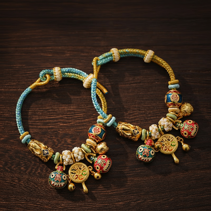 Handcrafted Braided Rope Bracelet · Enamel Pendant | Zen Ara Grove