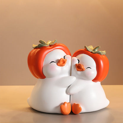 Bunny & Duck Hug Figurine Set – Symbol of Warmth & Blessing | Zen Ara Grove