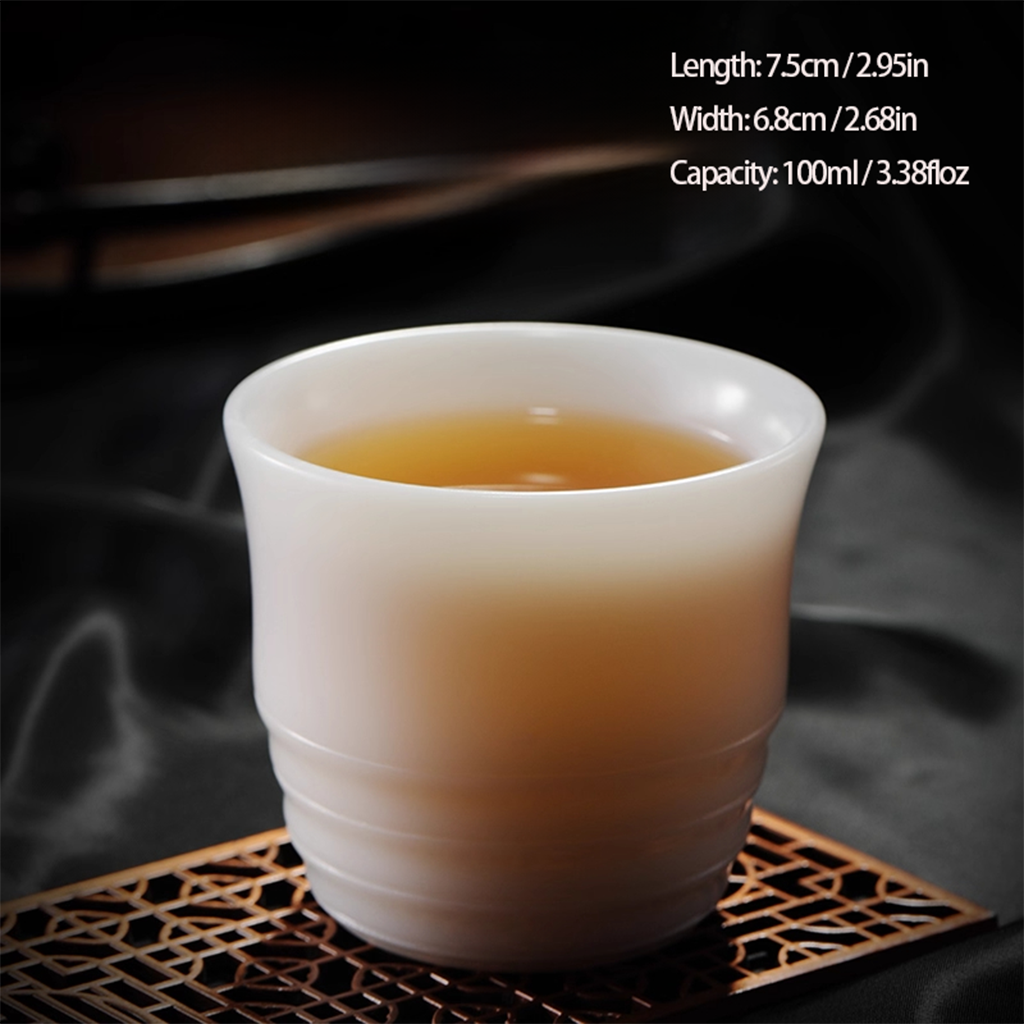 Ivory-White Glazed Artisan Teacup – Silky Smooth Finish, Cool to the Touch | Zen Ara Grove