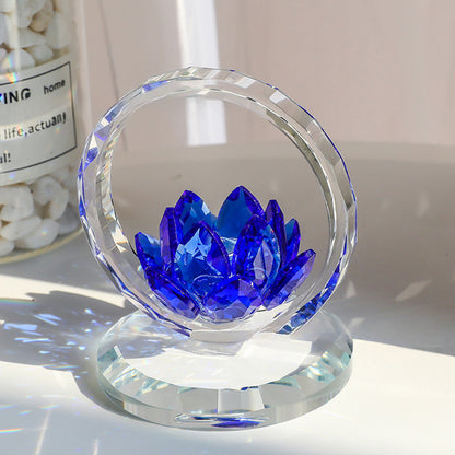 Multicolor Glass Lotus Ornament – Blooming with Light and Serenity | Zen Ara Grove